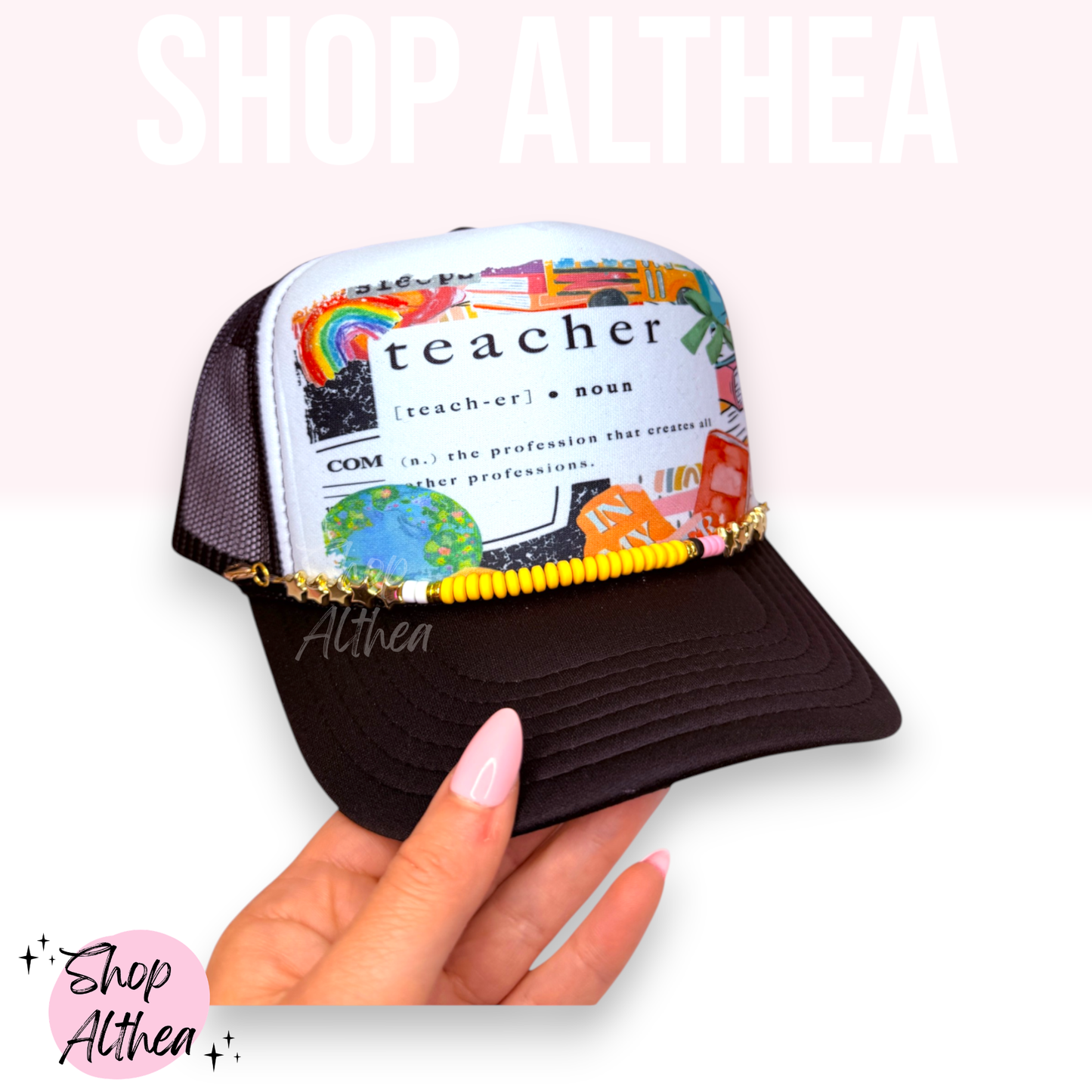 Teacher Collage Trucker Hat