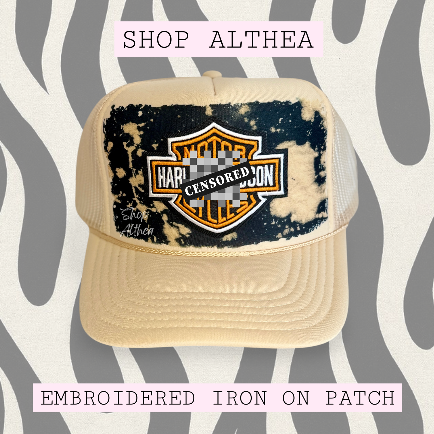 Orange Biker Embroidered Patch