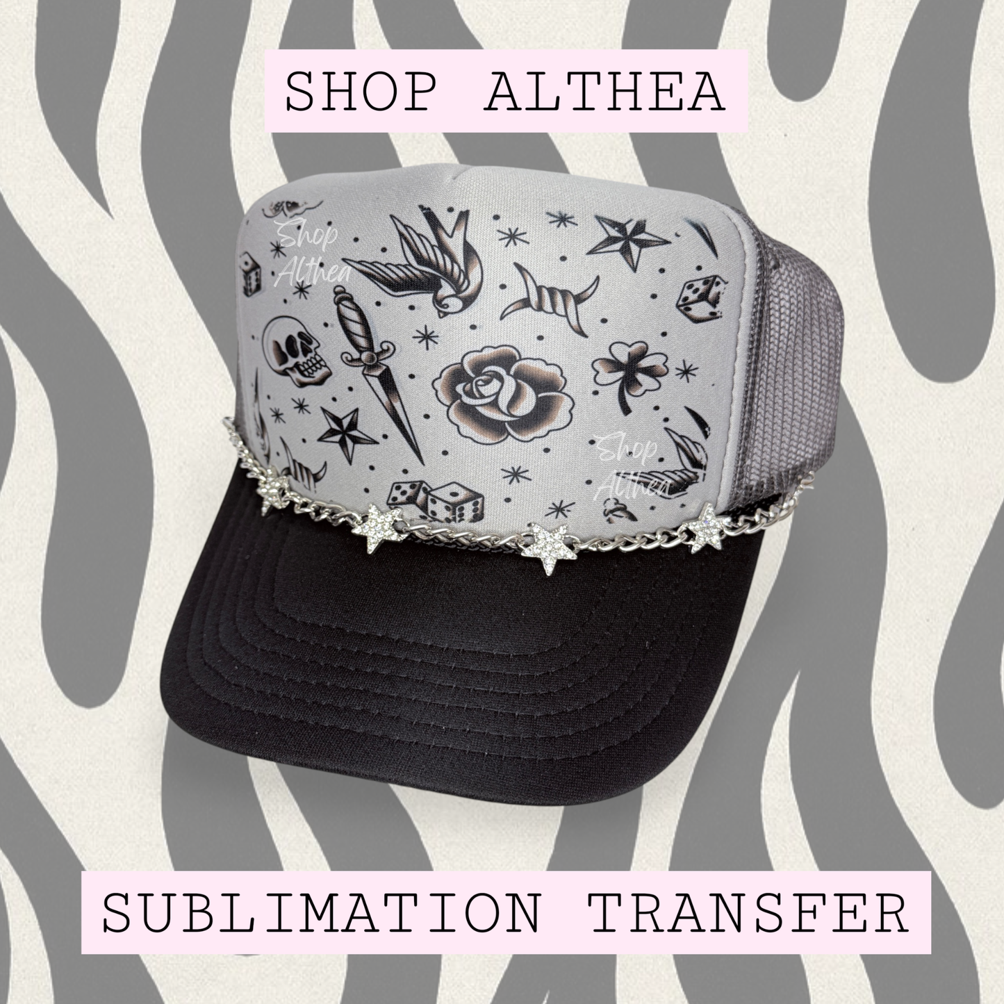 Sublimation Transfer - Vintage Tattoo Shading Pattern