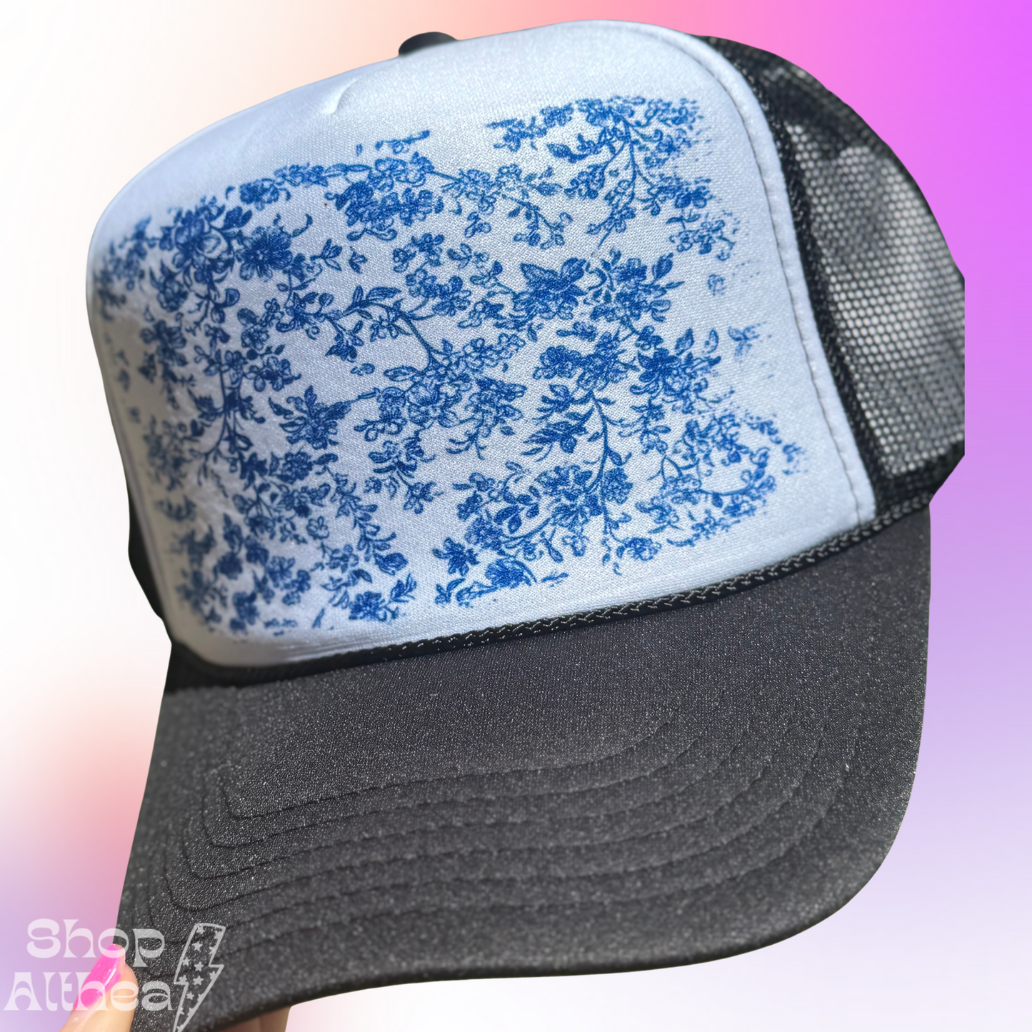 Sublimation Transfer - Blue Vintage Floral Background
