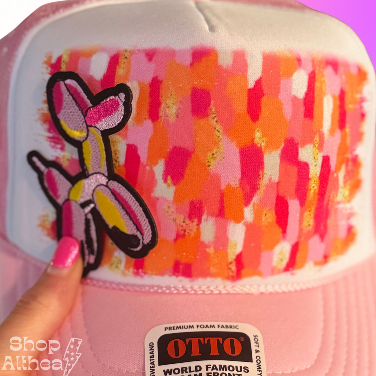 Sublimation Transfer - Pink & Orange Brushstroke Background