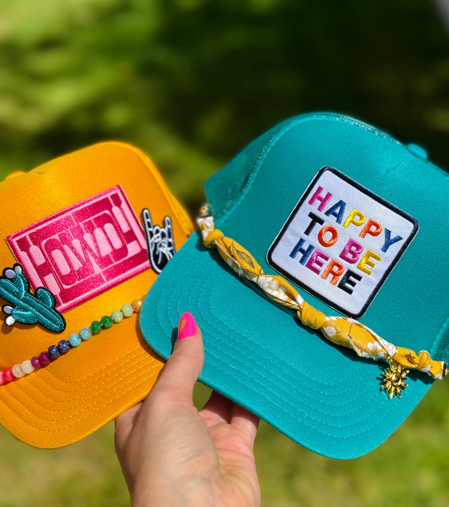 "Happy To Be Here" Embroidered Patch