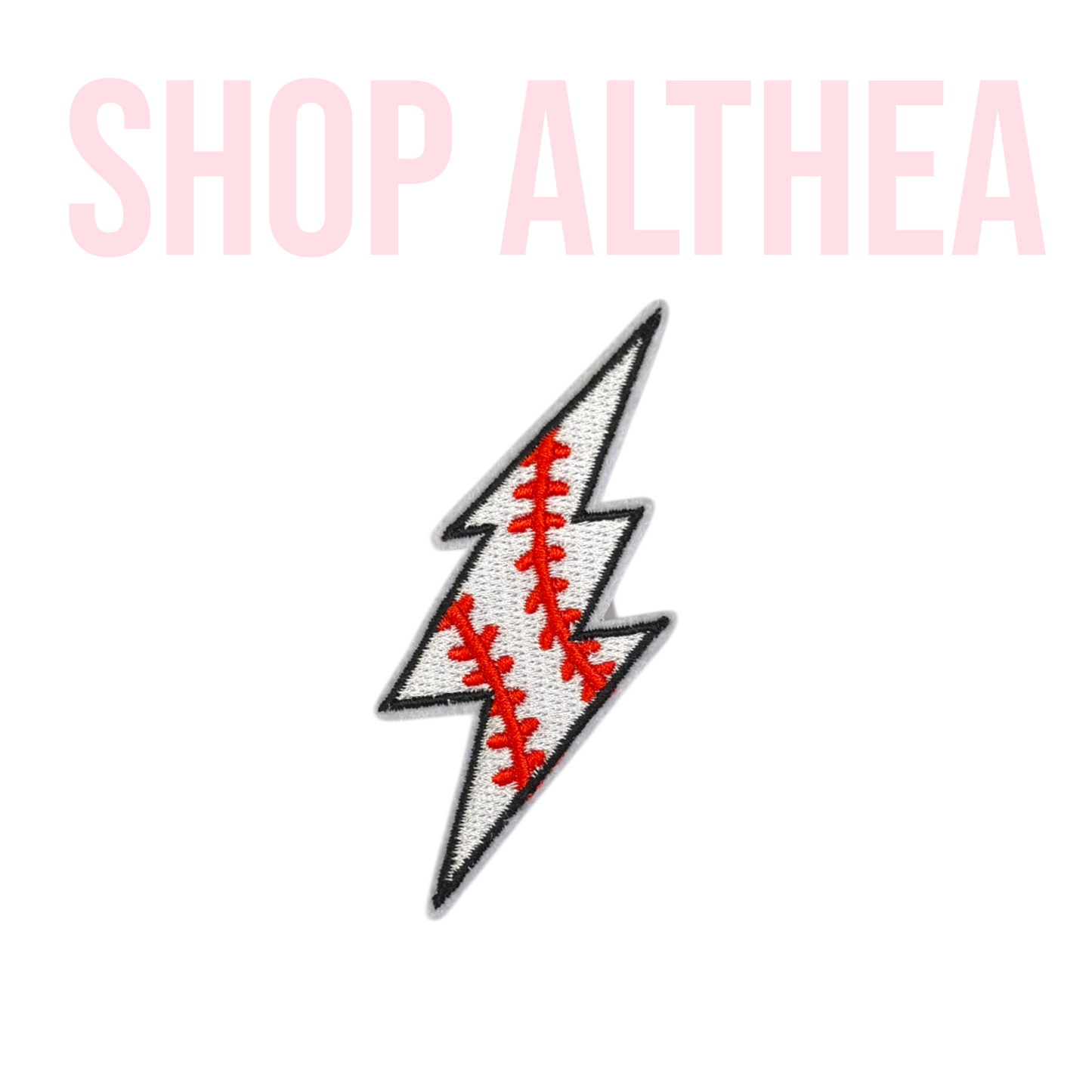 Baseball Bolt - Embroidered Patch
