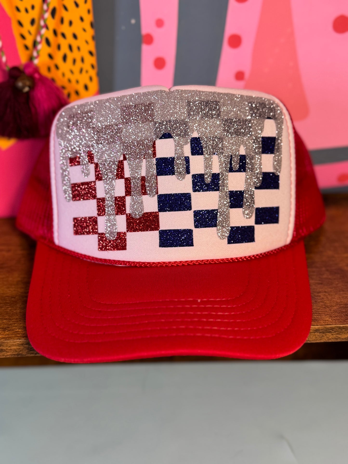 Glitter Checkered HTV Transfers