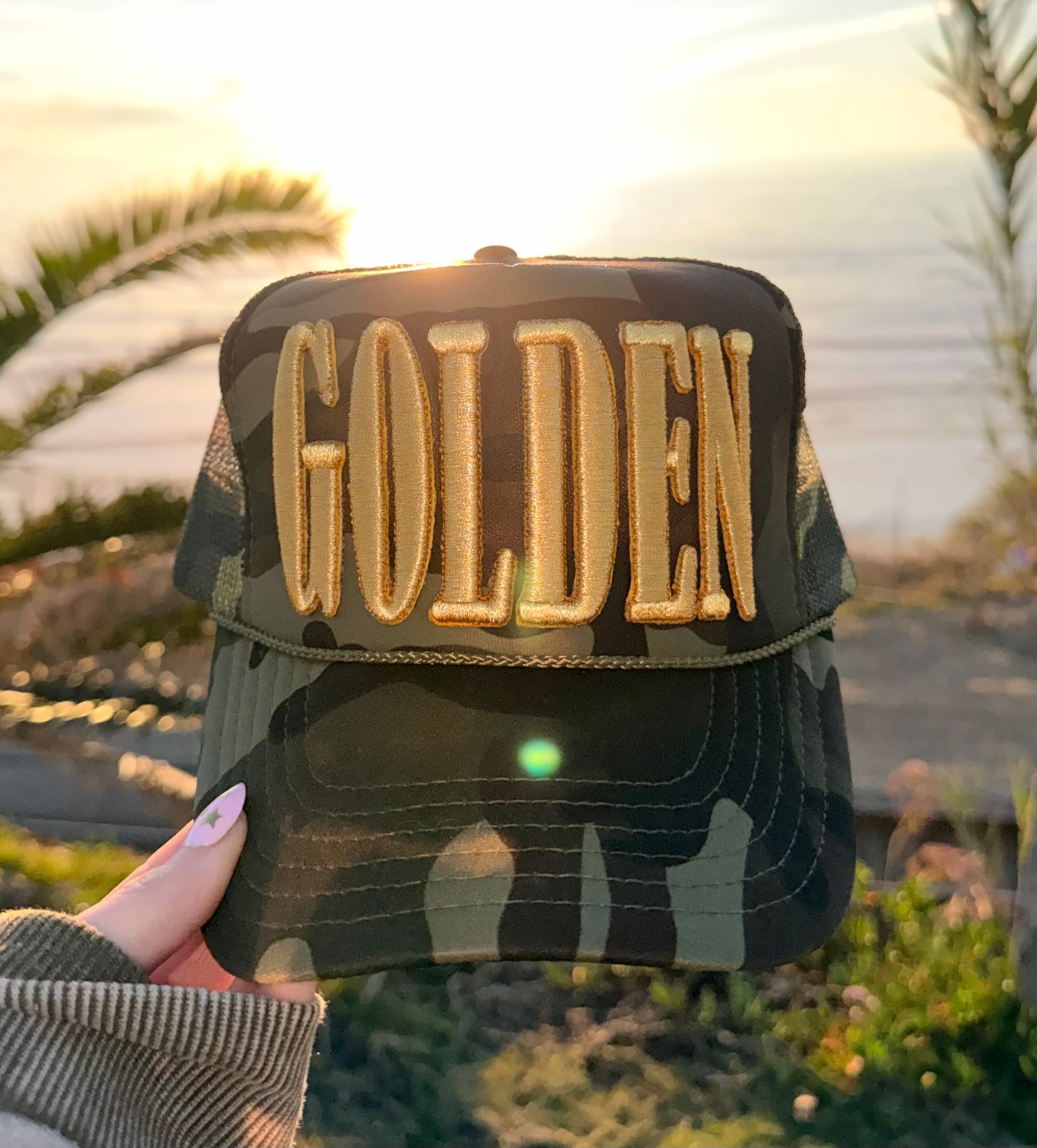 Golden Camo Trucker Hat