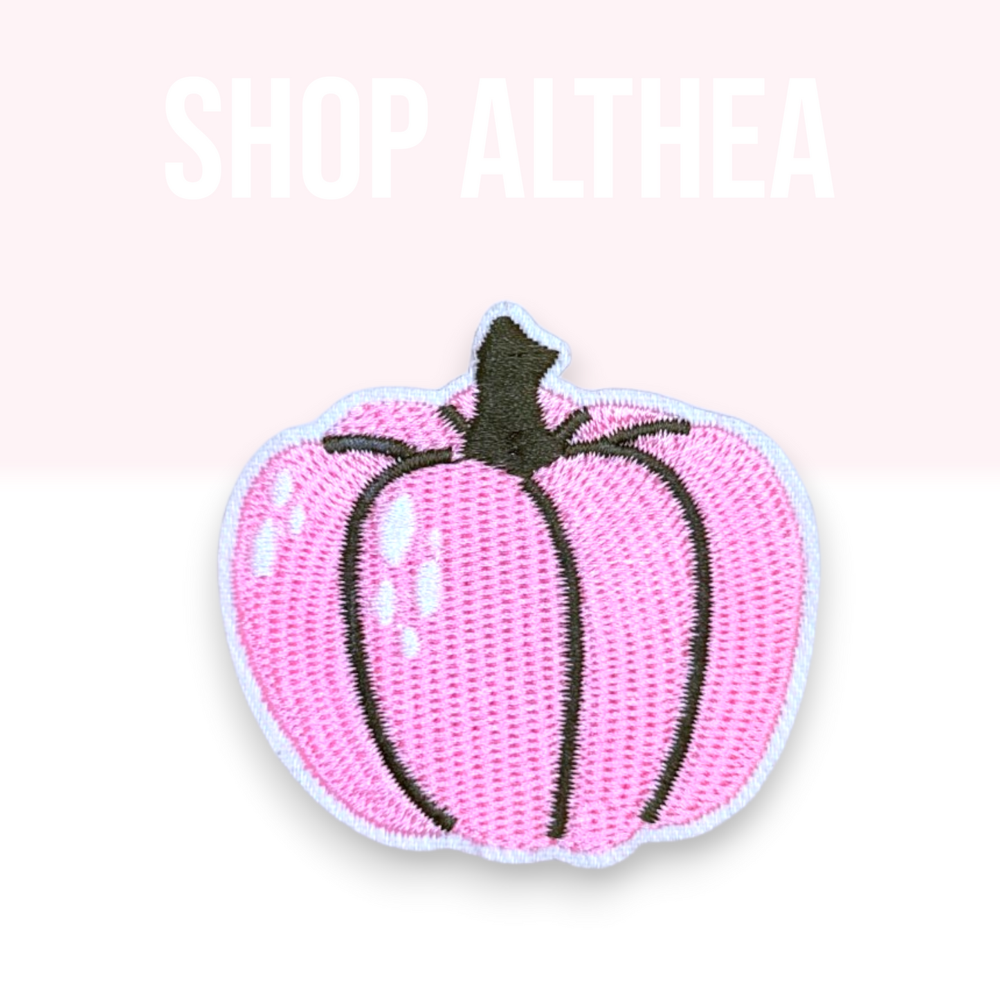 Blush Pink Pumpkin Patch | Pastel Halloween Embroidered Iron-On