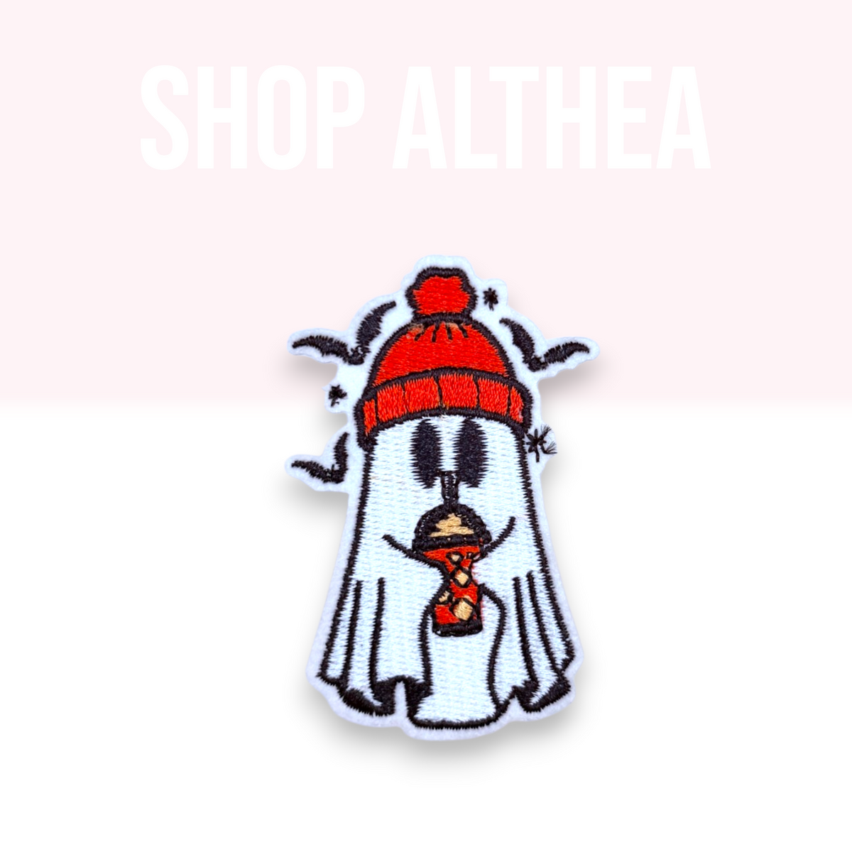 Ghost Latte Embroidered Patch | Pumpkin Spice Halloween Patch
