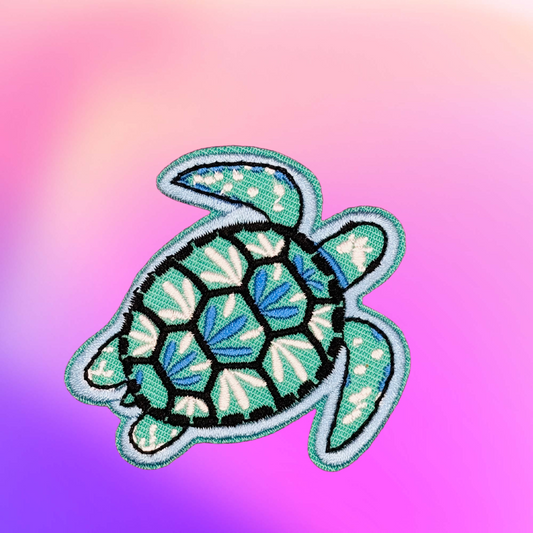 Boho Sea Turtle Embroidered Patch