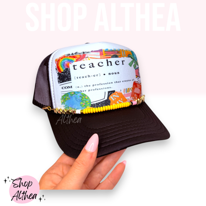 Teacher Collage Trucker Hat
