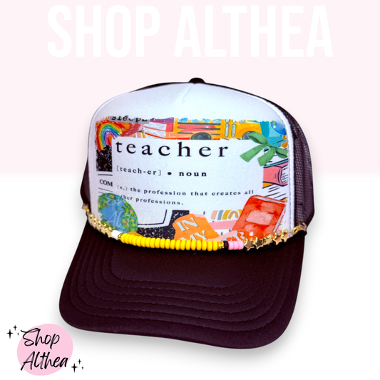 Teacher Collage Trucker Hat