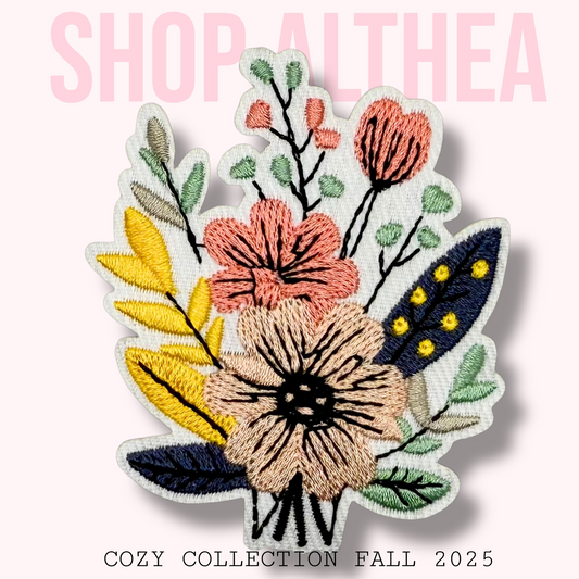 Fall Flowers Embroidered Patch