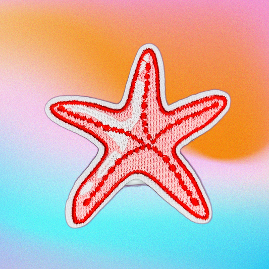 Pink Starfish Embroidered Patch