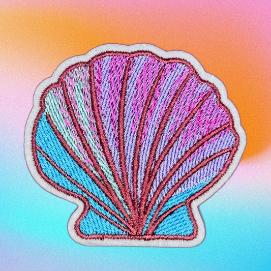 Ombre Seashell Embroidered Patch