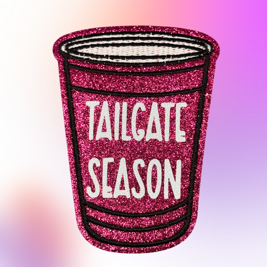 "Tailgate Season" Glitter Embroidered Patch