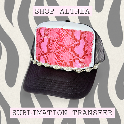 Sublimation Transfer - Snakeskin pink