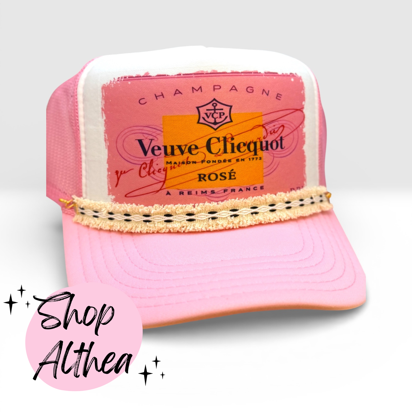 Sublimation Transfer - Pink Rose Champagne Label