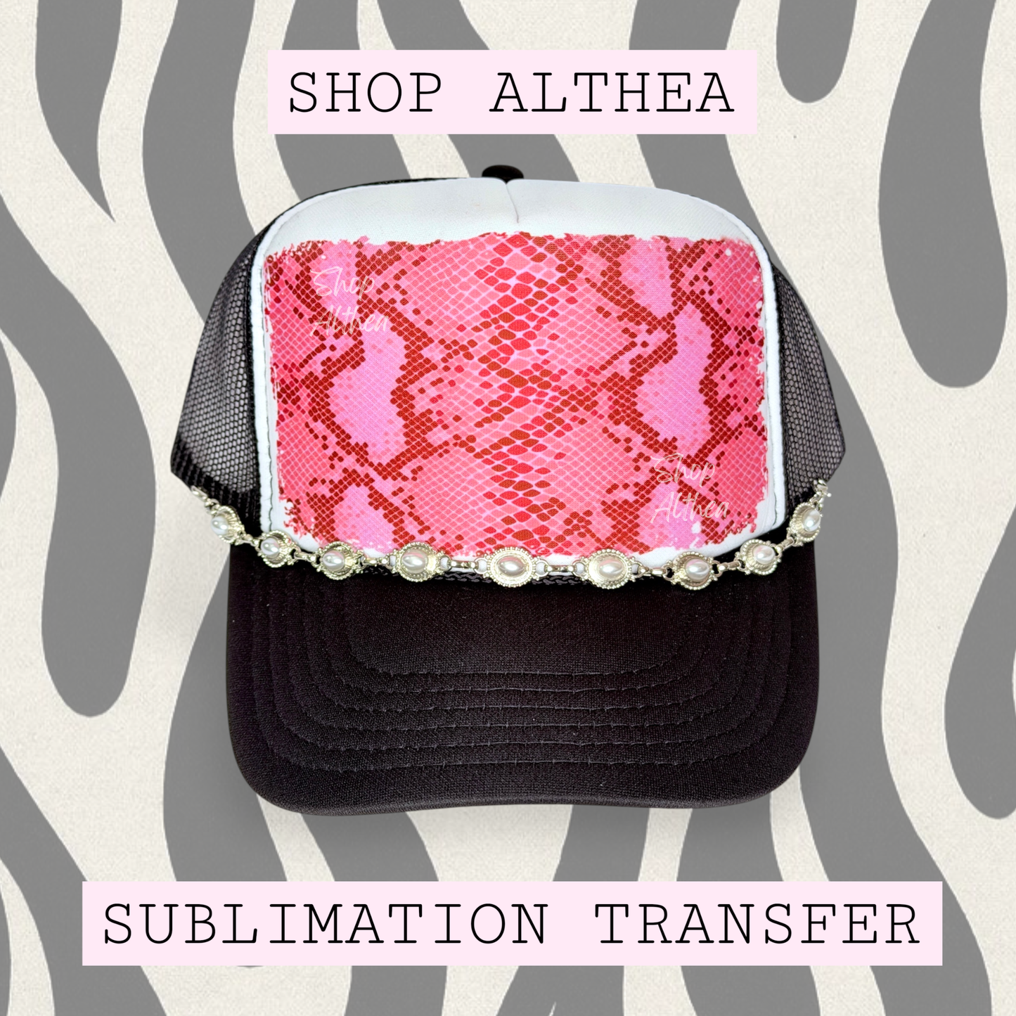 Sublimation Transfer - Snakeskin pink