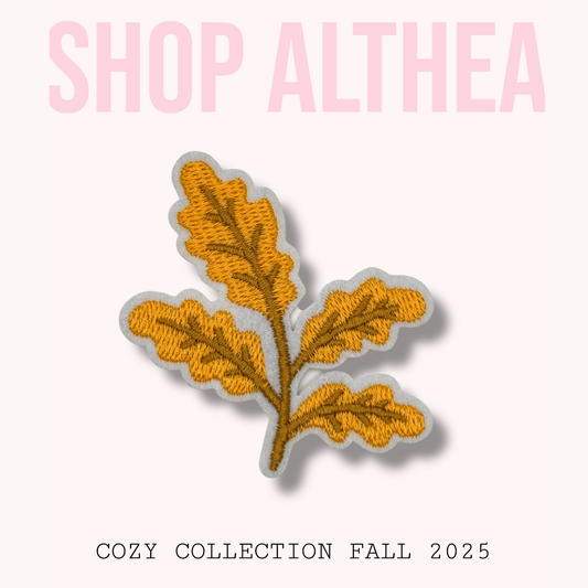Boho Yellow/Orange Leaves Embroidered Patch