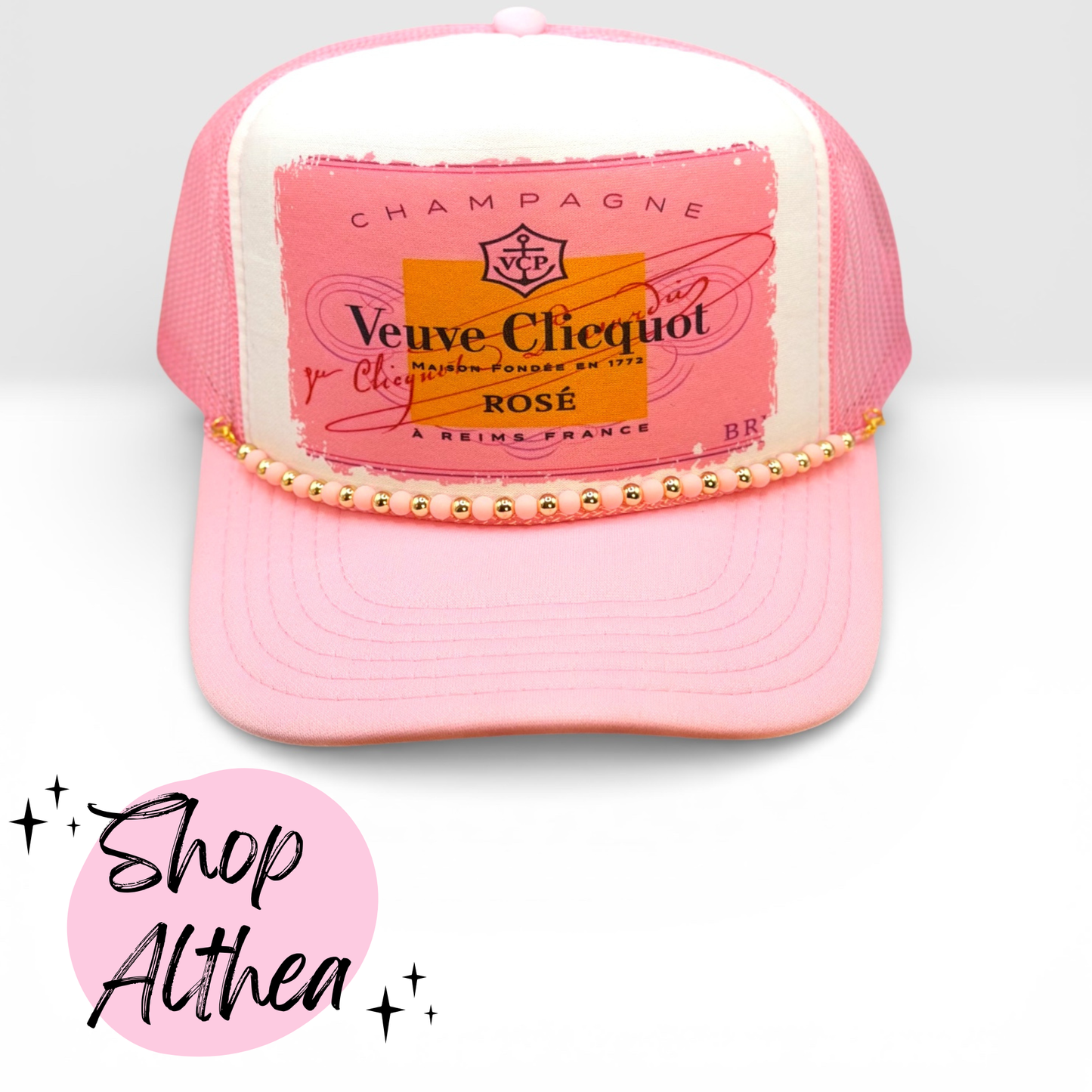 Sublimation Transfer - Pink Rose Champagne Label