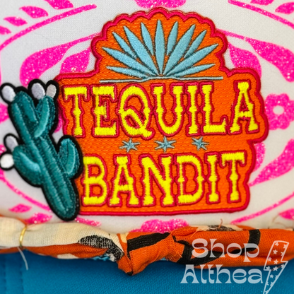 Blue Cactus Embroidered Patch