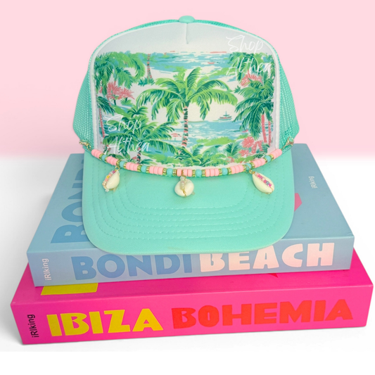 Pink & Seafoam Palms - Sublimation Transfer