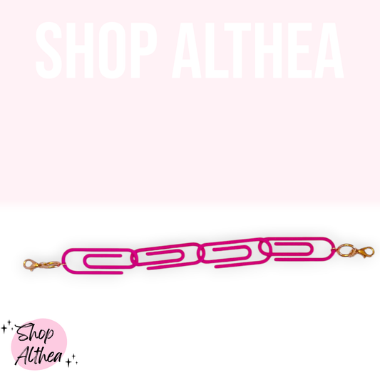 Hat Chain - Oversized Hot Pink Paper Clips