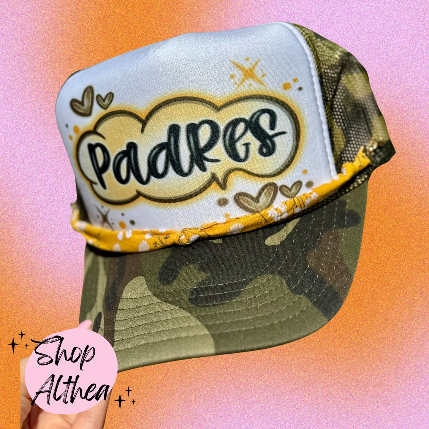 Padres Airbrush Camo Trucker Hat