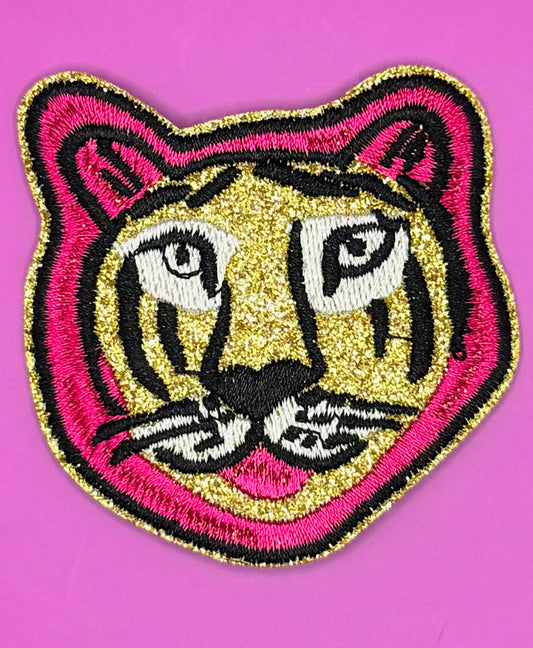 Glitter Tiger Embroidered Patch
