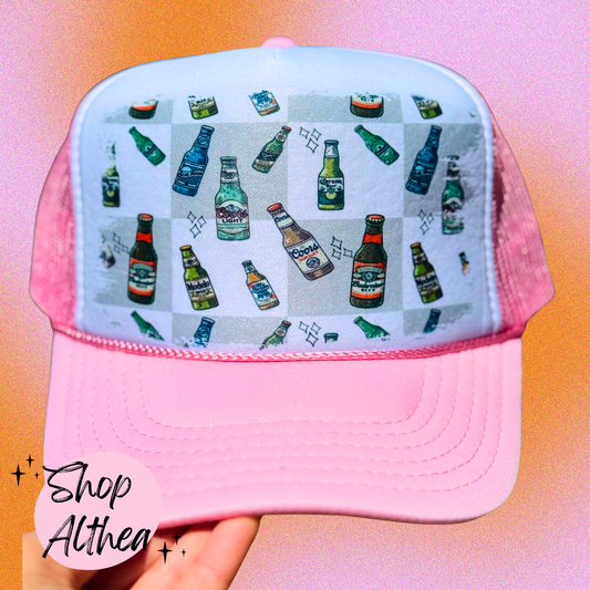 Sublimation Transfer - Checkered Beer Pattern