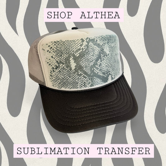 Sublimation Transfer - Snakeskin Black & Gray