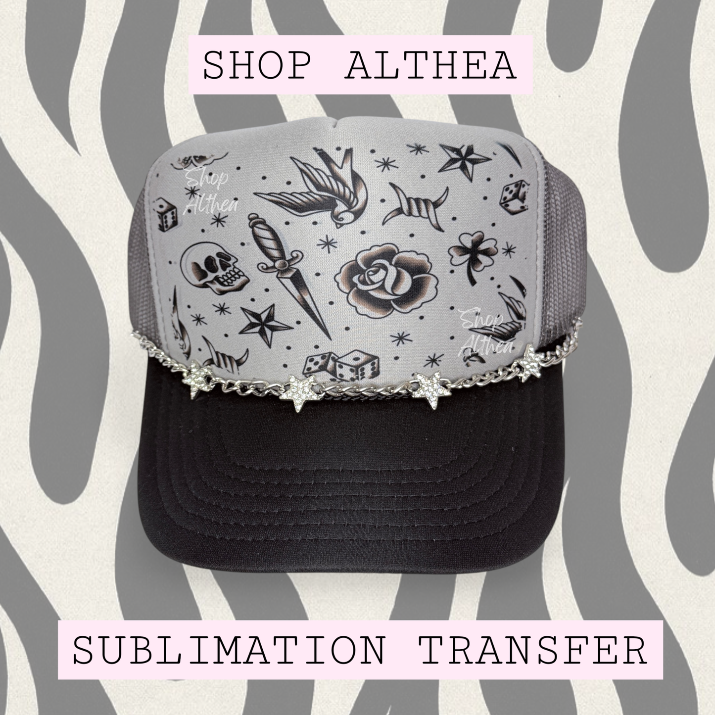 Sublimation Transfer - Vintage Tattoo Shading Pattern