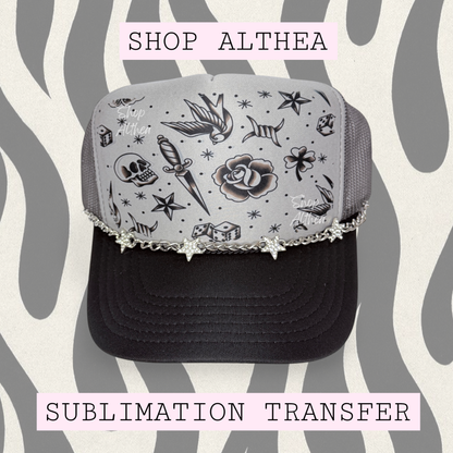 Sublimation Transfer - Vintage Tattoo Shading Pattern