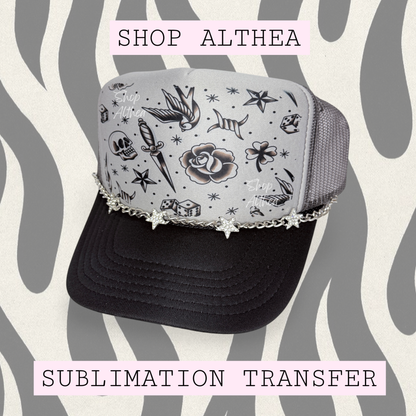Sublimation Transfer - Vintage Tattoo Shading Pattern