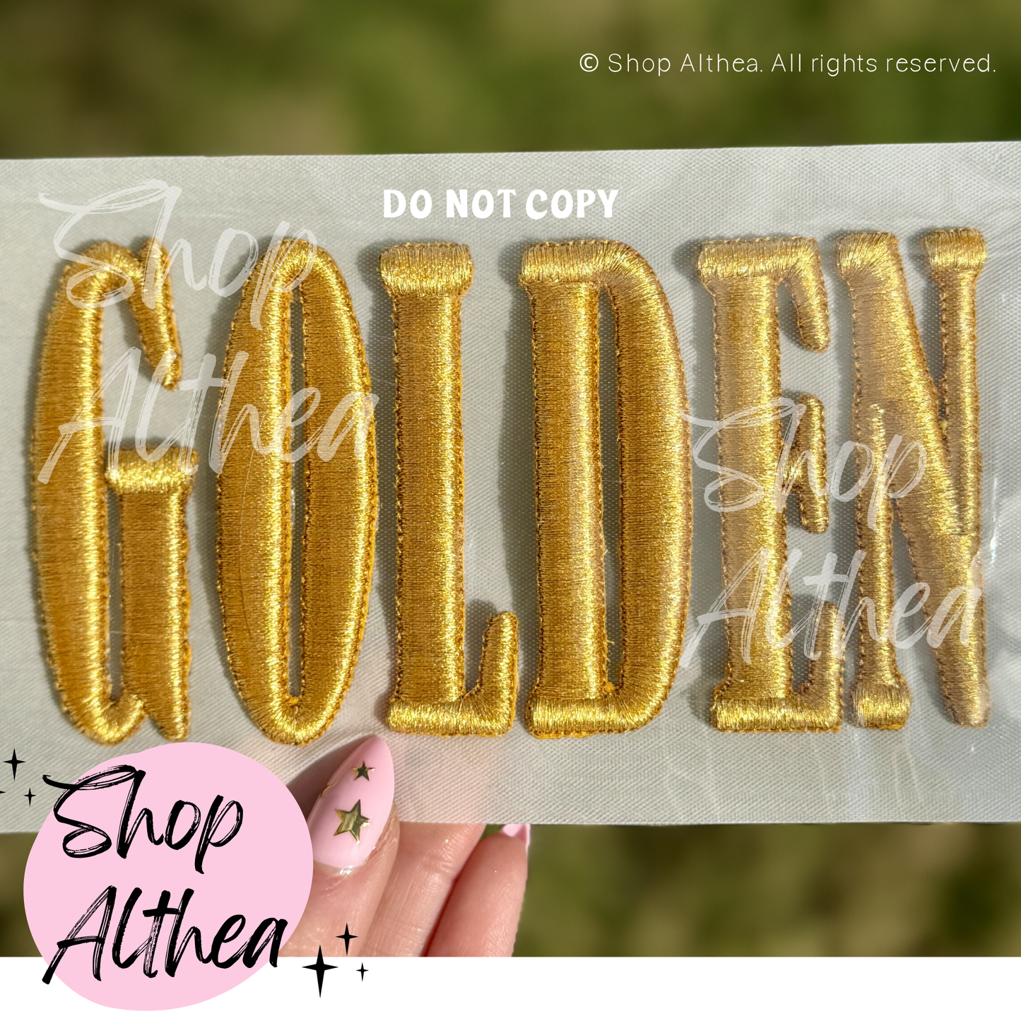 GOLDEN Embroidered Puff Transfer