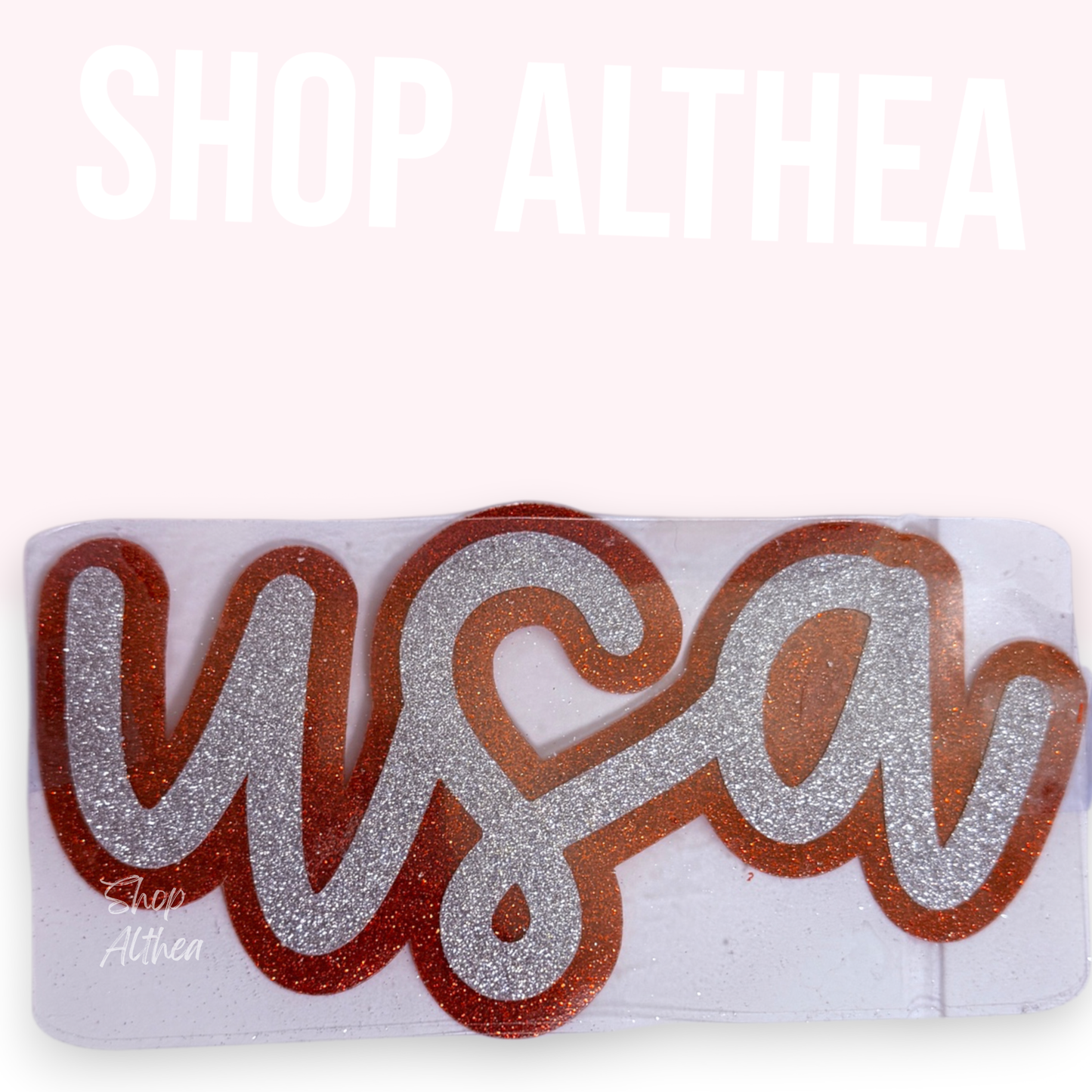 "USA" Glitter Puff - HTV Transfer