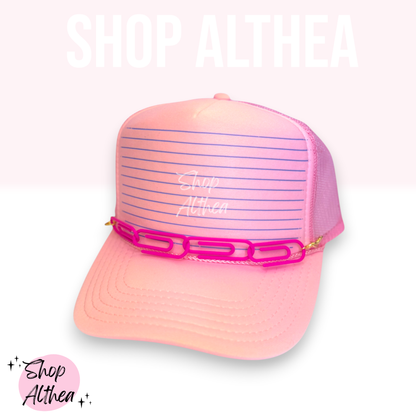 Hat Chain - Oversized Hot Pink Paper Clips