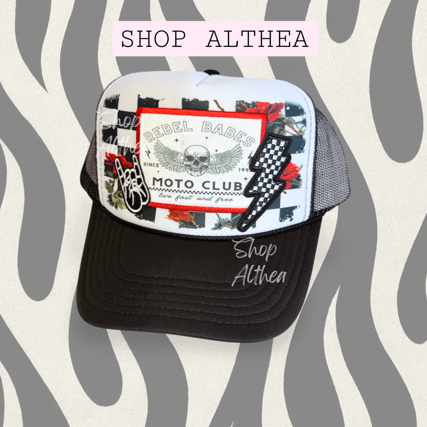 Sublimation Transfer - Barbwire Roses & Checker