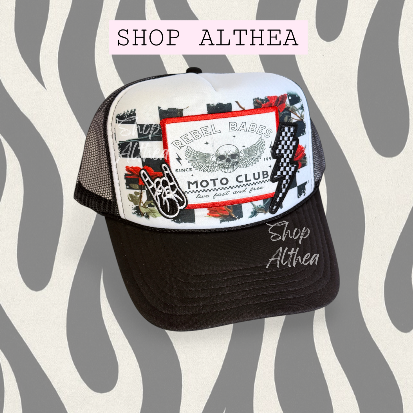 Sublimation Transfer - Barbwire Roses & Checker