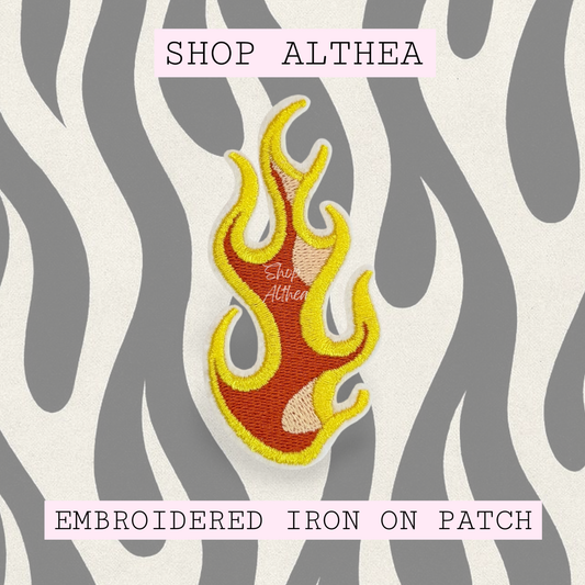Flame Embroidered Patch