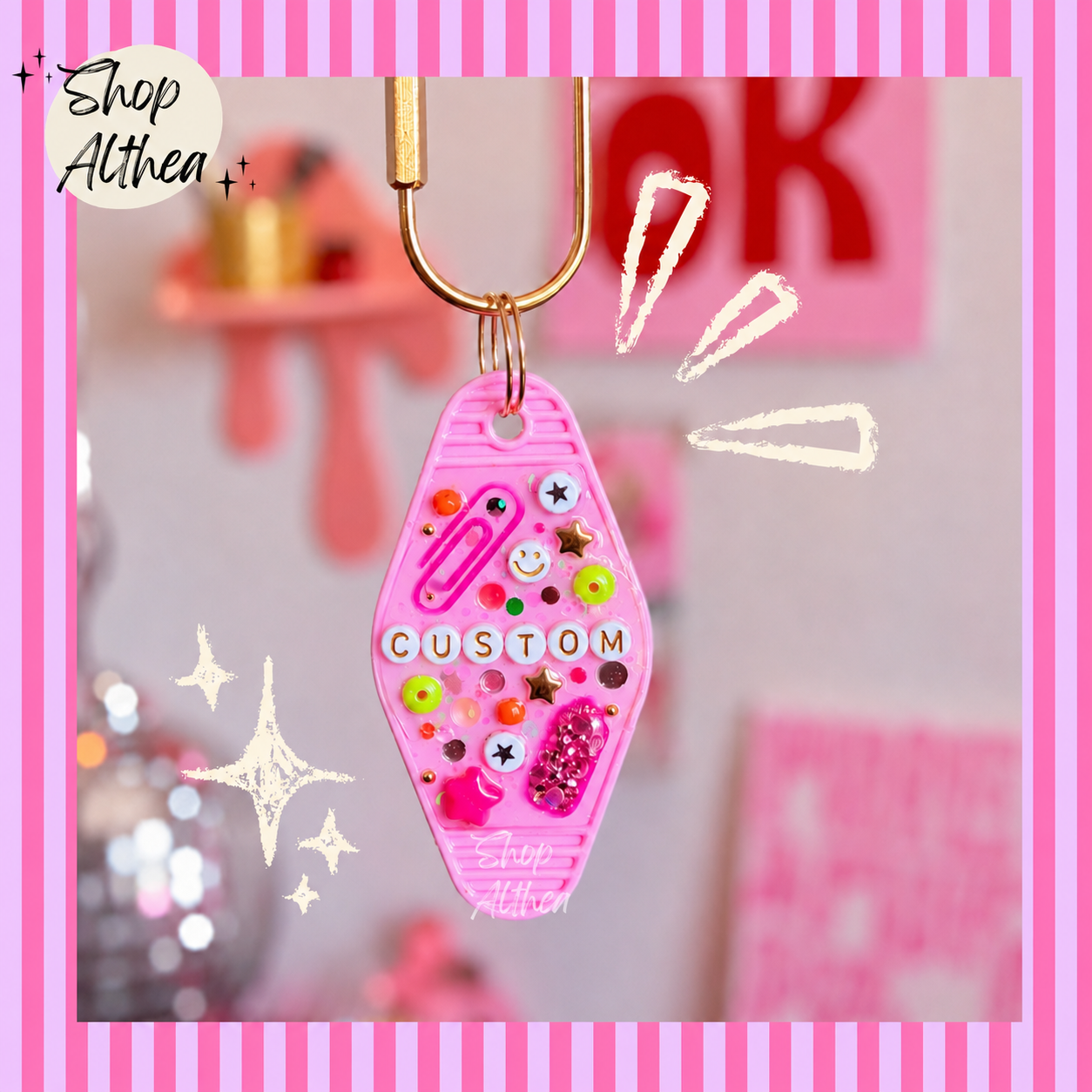 Handmade Motel Keychain