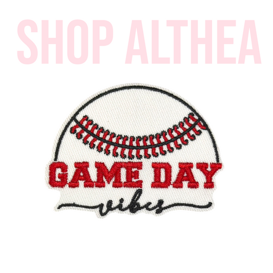 "GAME DAY vibes" - Embroidered Patch