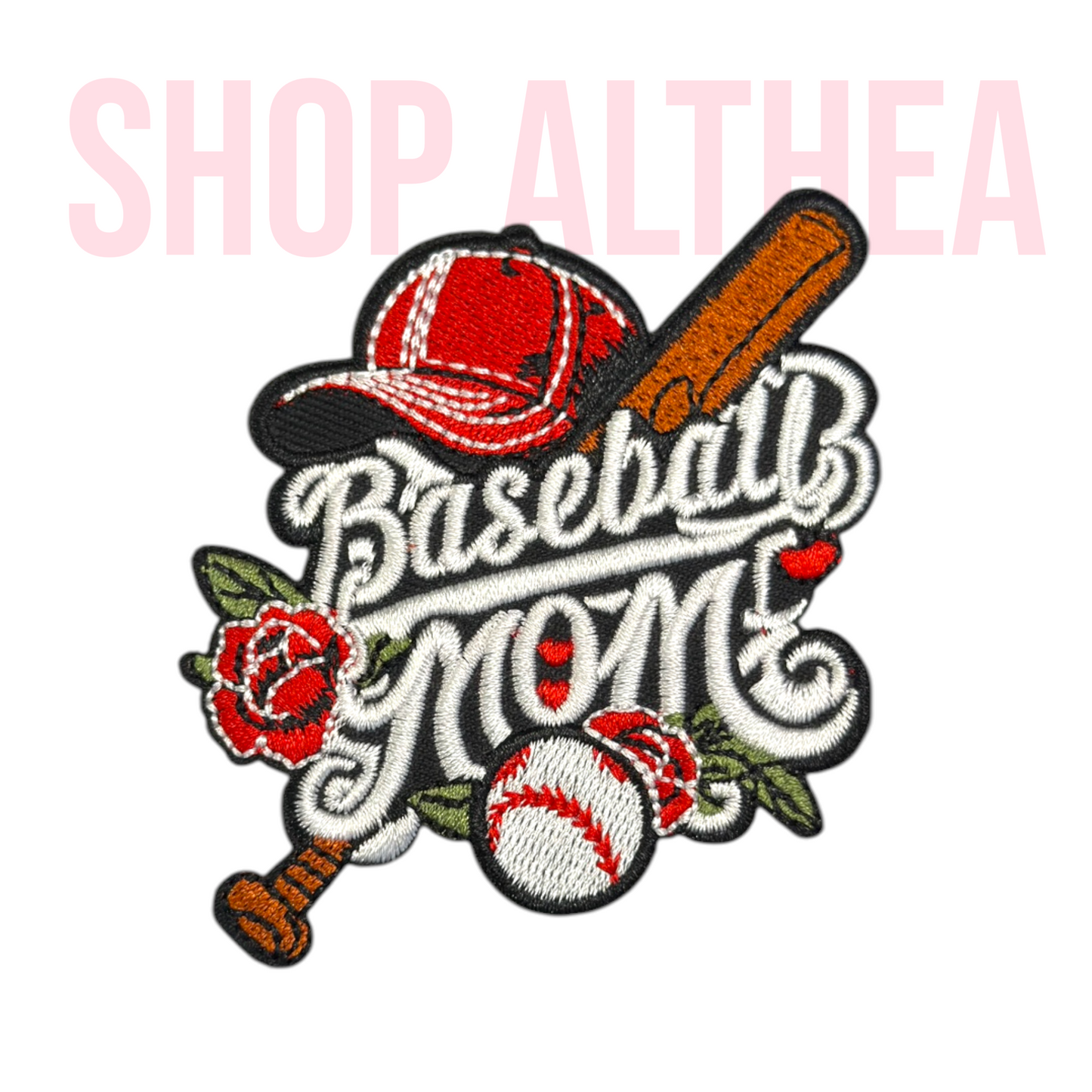"Baseball MOM" - Embroidered Patch