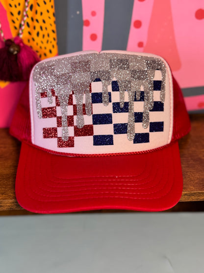 Glitter Checkered HTV Transfers