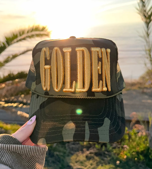 Golden Camo Trucker Hat