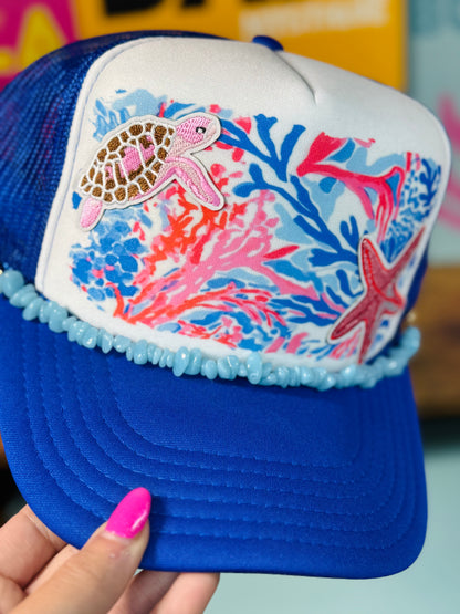 Pink Sea Turtle Embroidered Patch