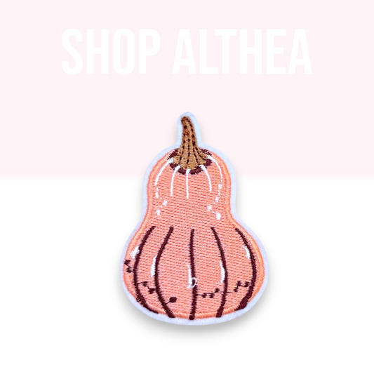 Gourd Embroidered Patch | Fall Thanksgiving Iron-On Patch Decor