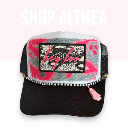 "Hey Boo"  Embroidered Snakeskin Patch | Handmade Althea Series