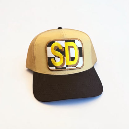 Padres Checkered Trucker Hat