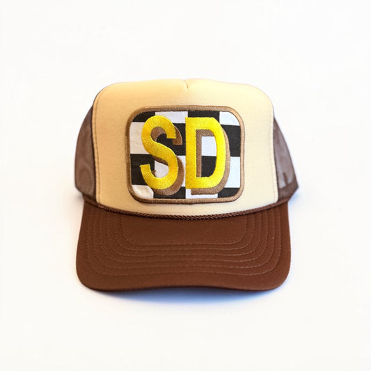 Padres Checkered Trucker Hat