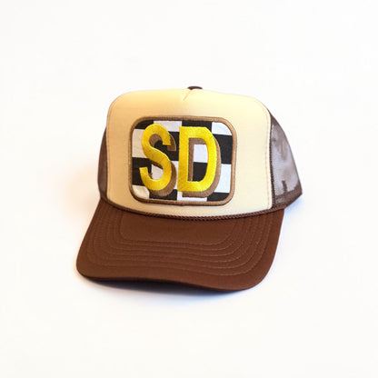 Padres Checkered Trucker Hat